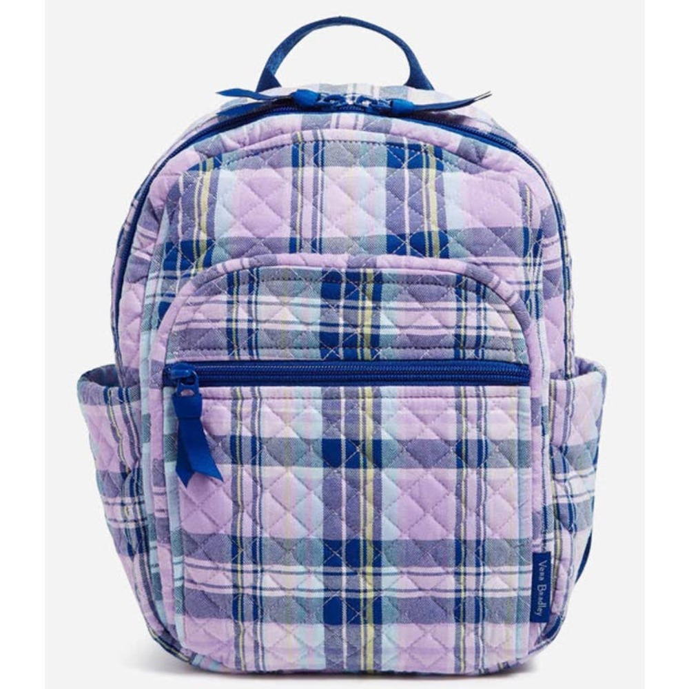 Vera Bradley Cotton Small Backpack Amethyst Plaid
